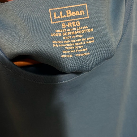 L.L. Bean Blue Summer Tanktop size S Supima-Cotton - Picture 3 of 4